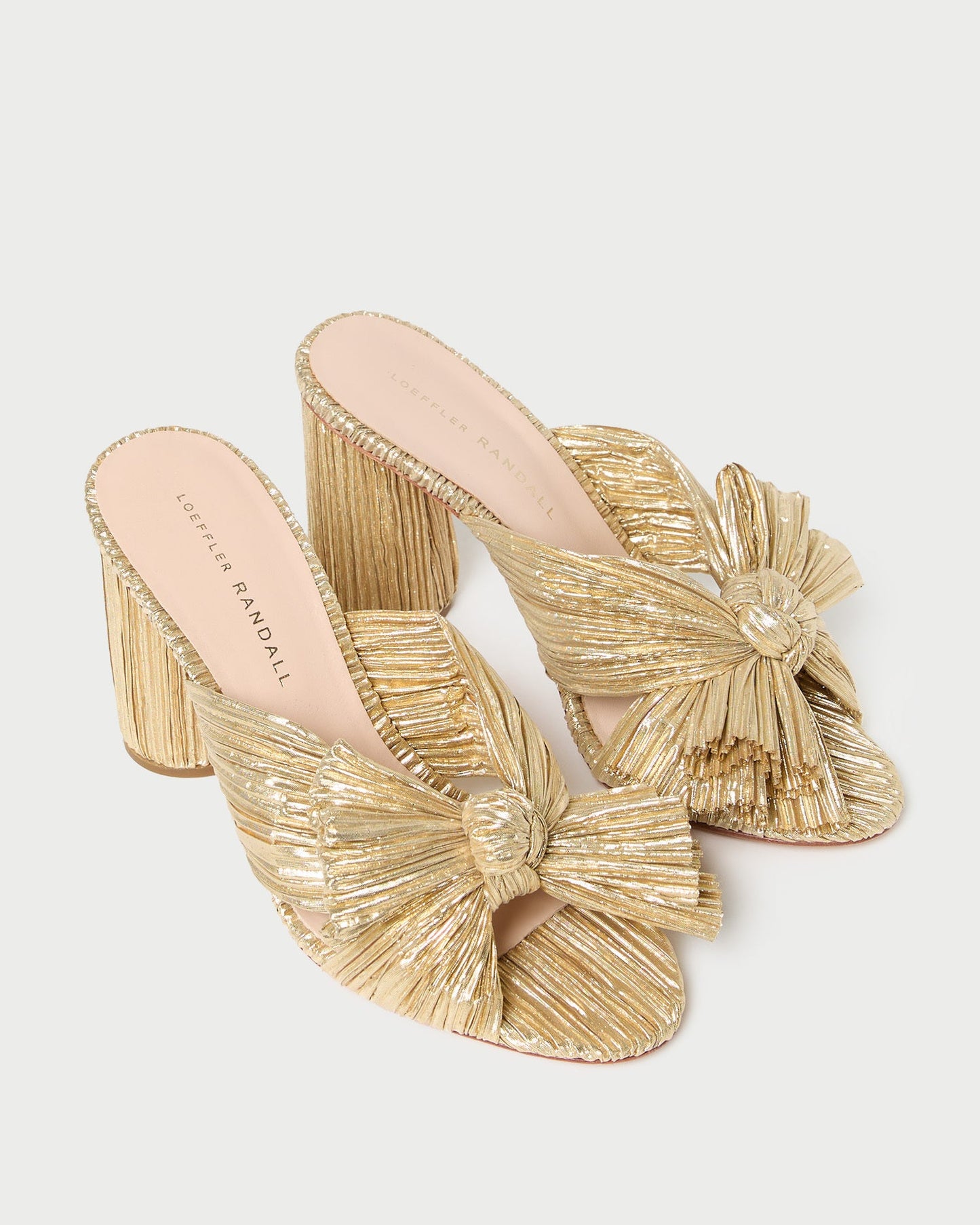 Penny Gold Pleated Bow Heel | Loeffler Randall Women