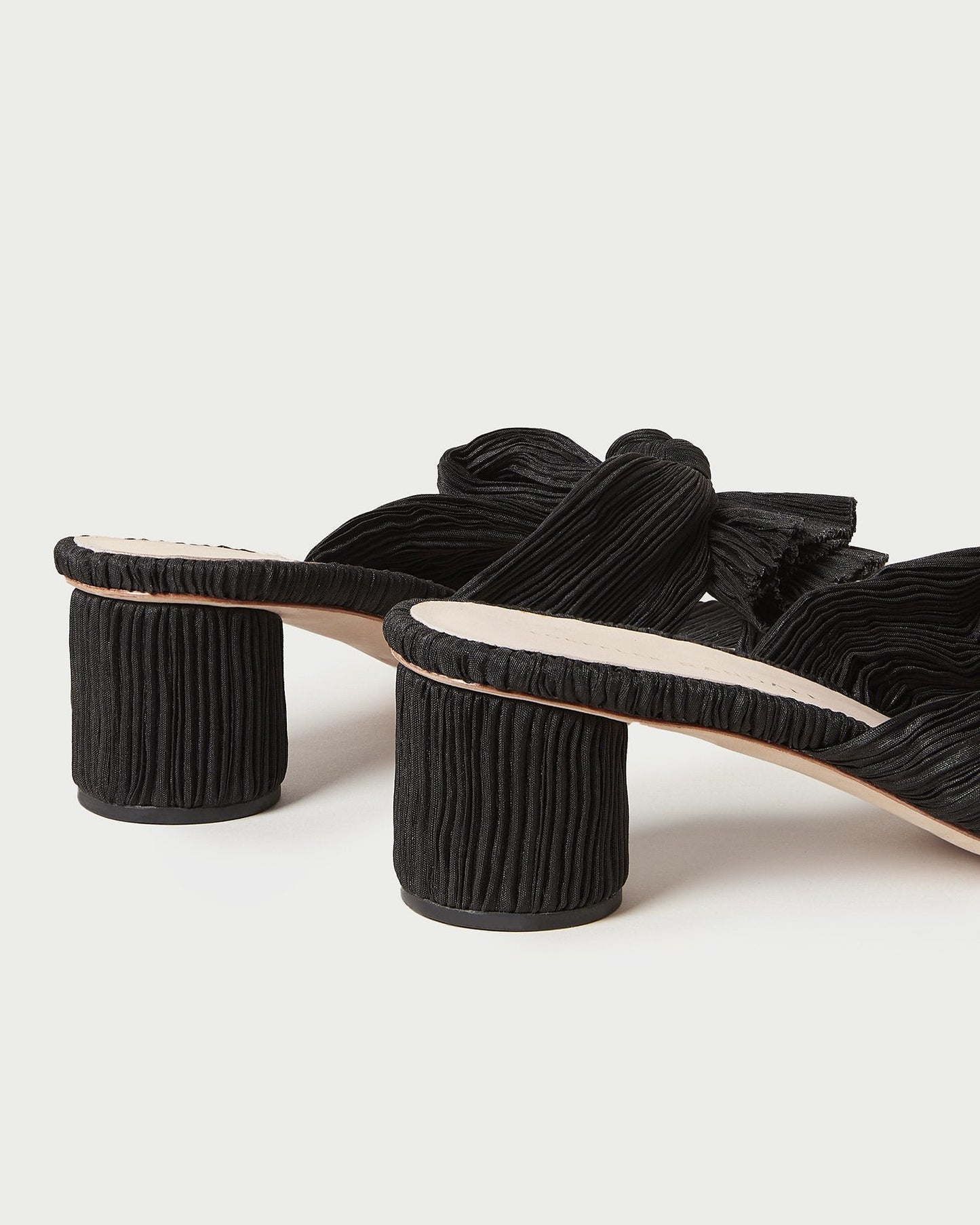 Emilia Black Pleated Bow Heel | Loeffler Randall Women