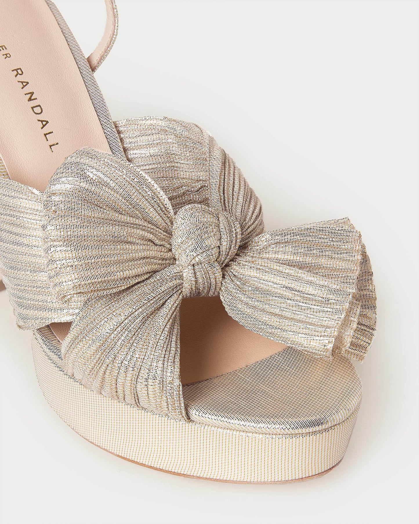 Natalia Platinum Platform Bow Heel | Loeffler Randall Women