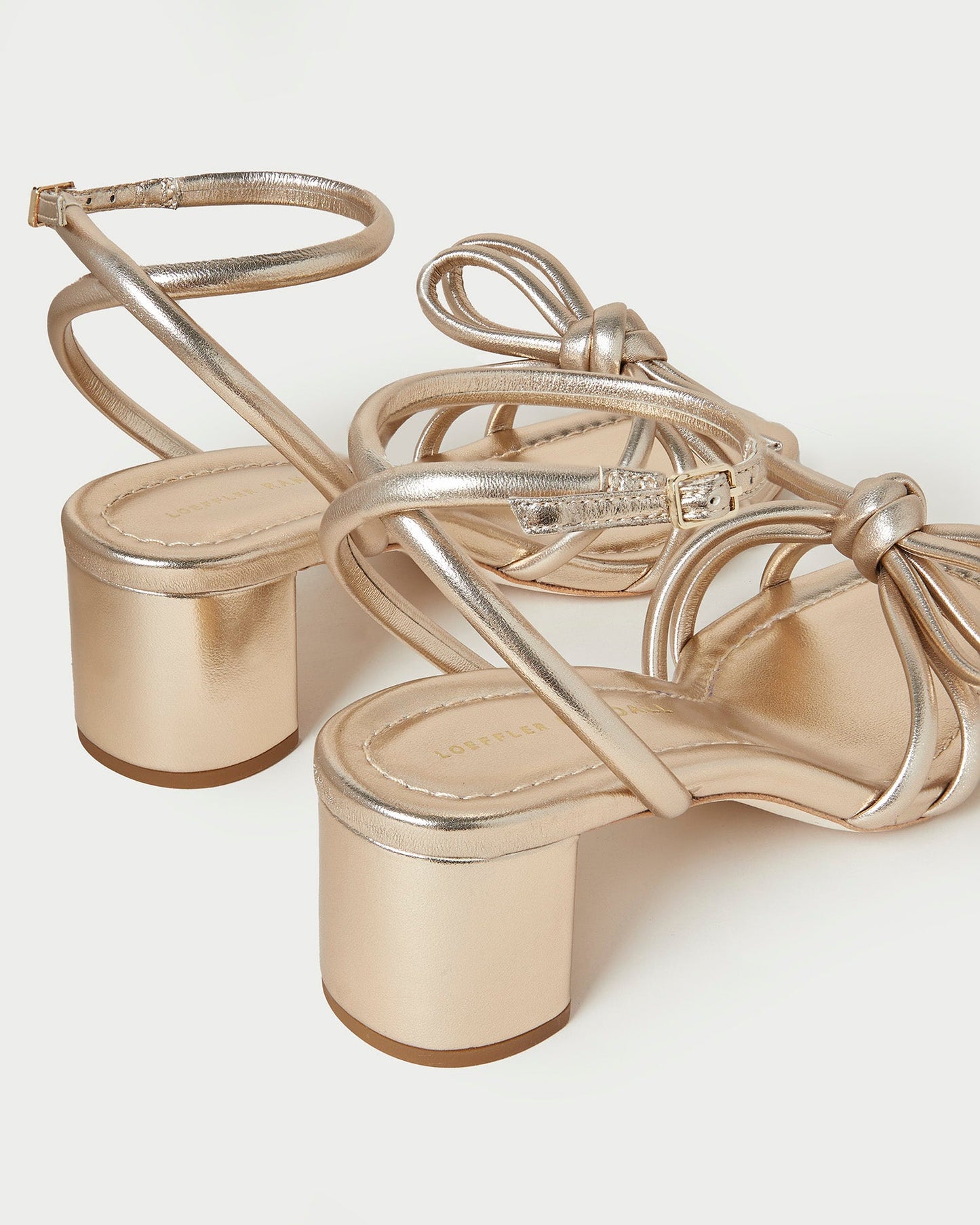 Mikel Champagne Bow Mid-Heel Sandal | Loeffler Randall Women