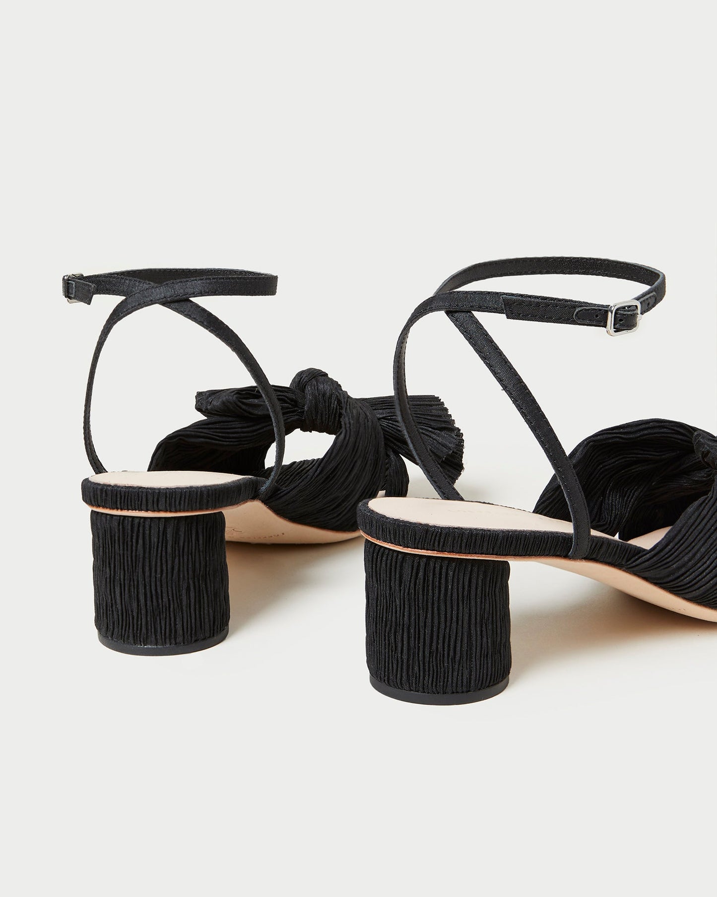 Dahlia Black Pleated Bow Heel | Loeffler Randall Women