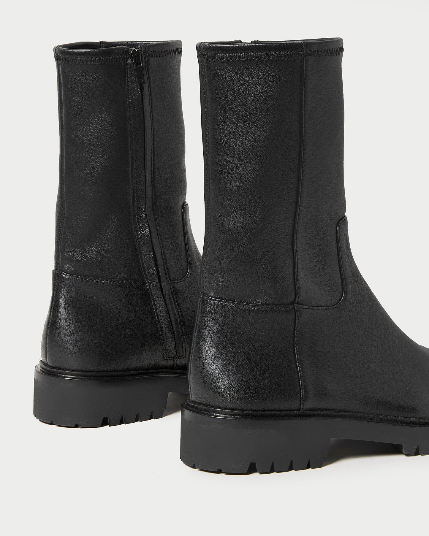 Danny Black Leather Lug Boot | Loeffler Randall Women