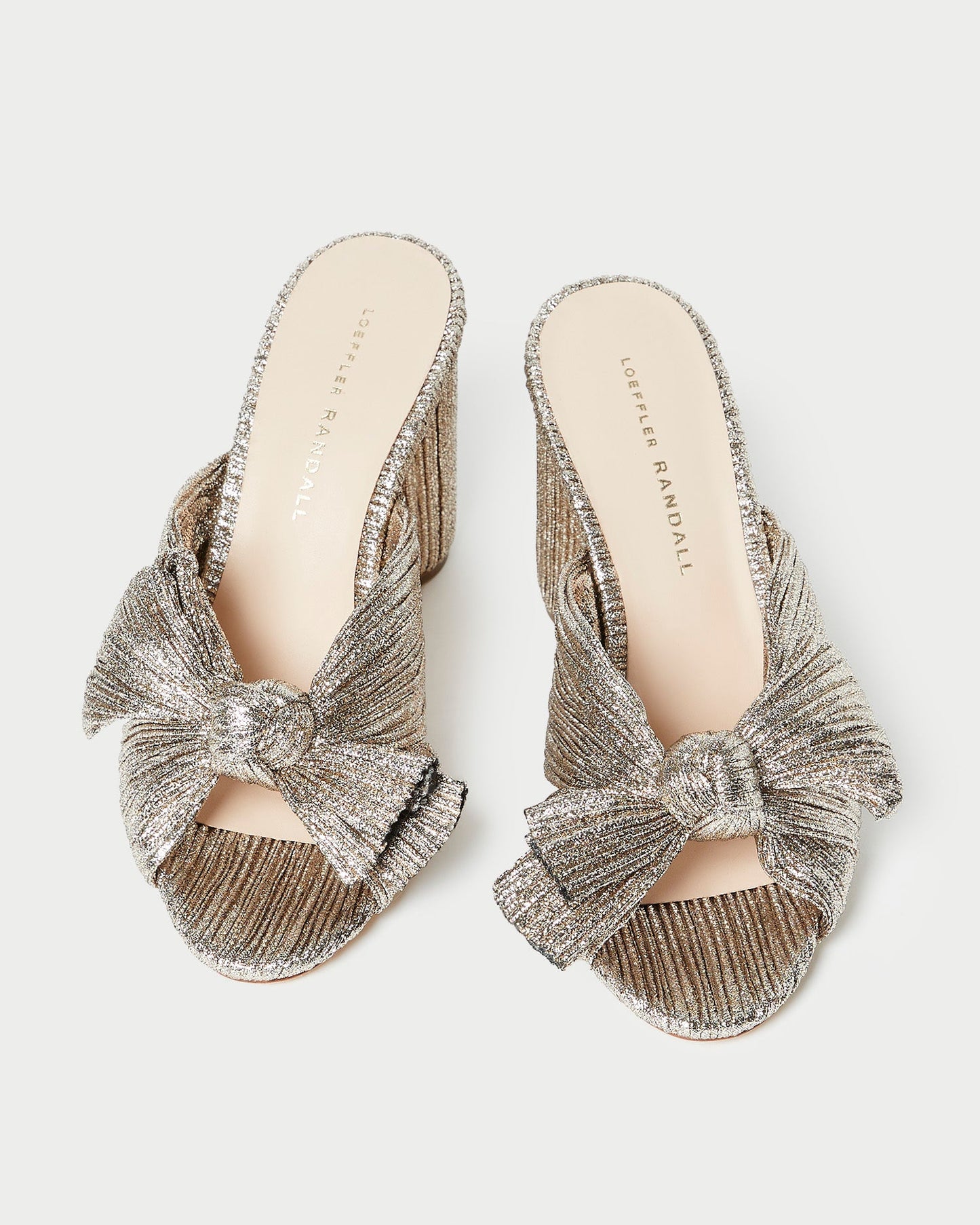 Penny Champagne Pleated Bow Heel | Loeffler Randall Women