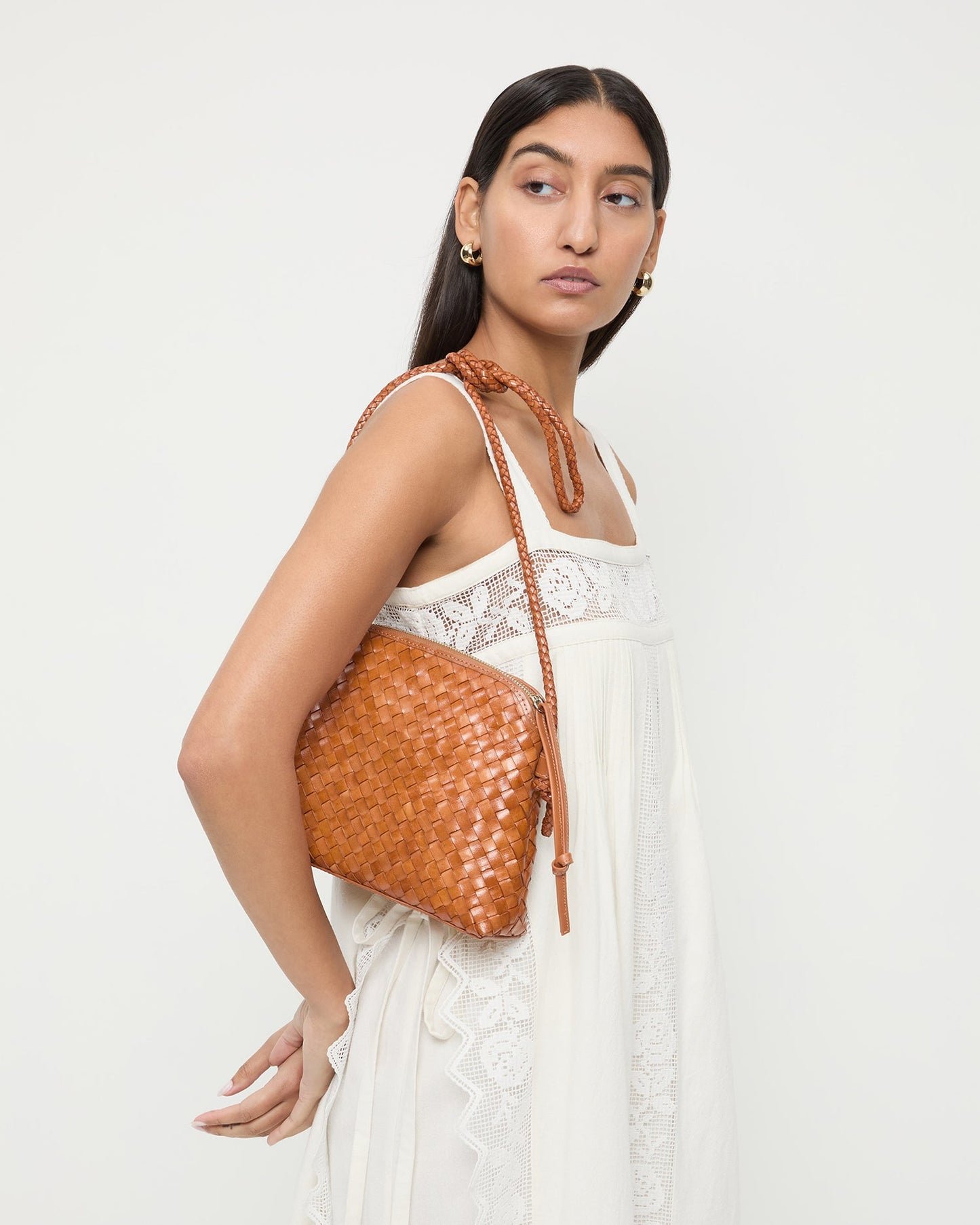 Mallory Timber Woven Leather Crossbody | Loeffler Randall Women