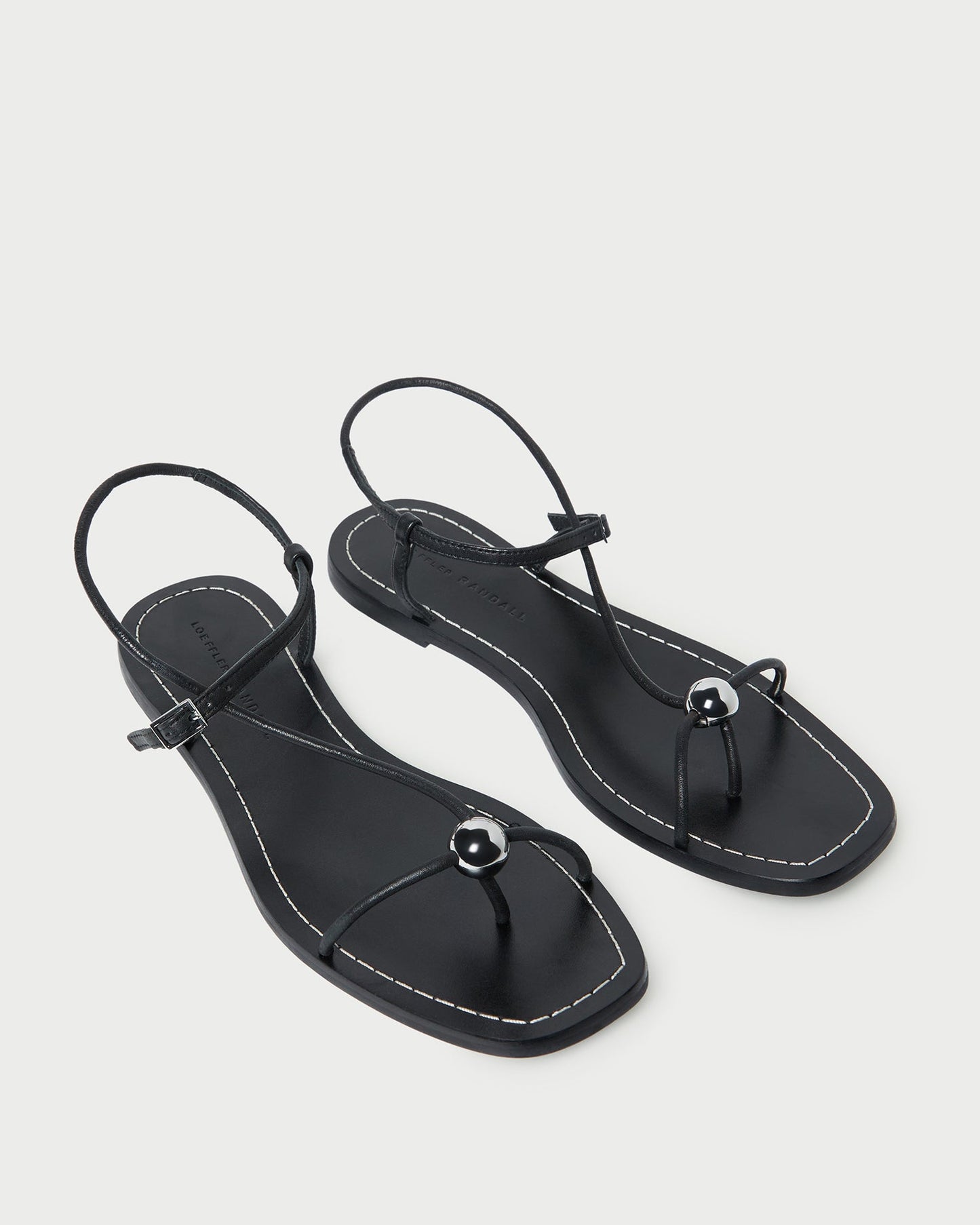 Lara Black Leather Sandal | Loeffler Randall Women