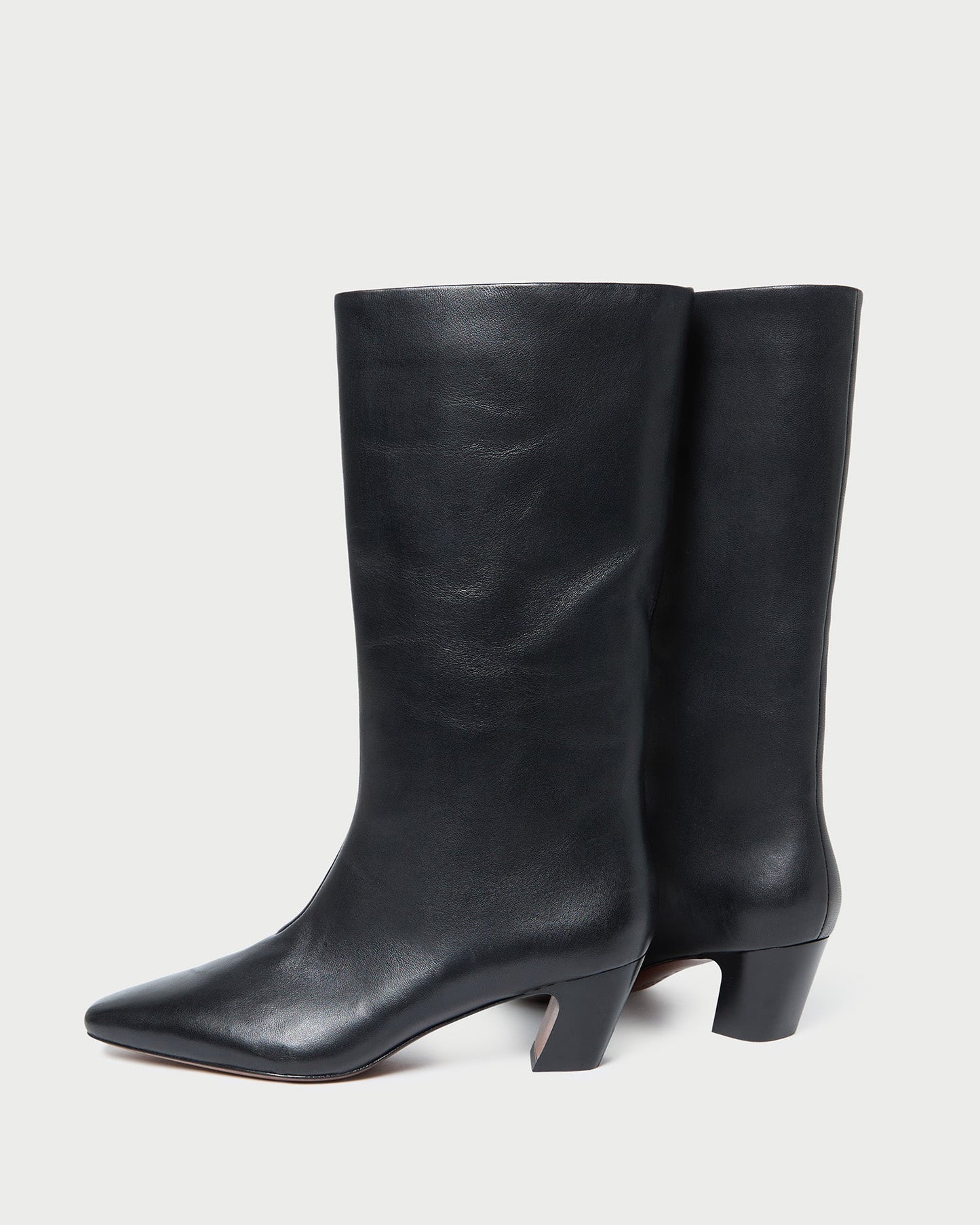 Cleo Black Leather Mid-Calf Boot | Loeffler Randall Women