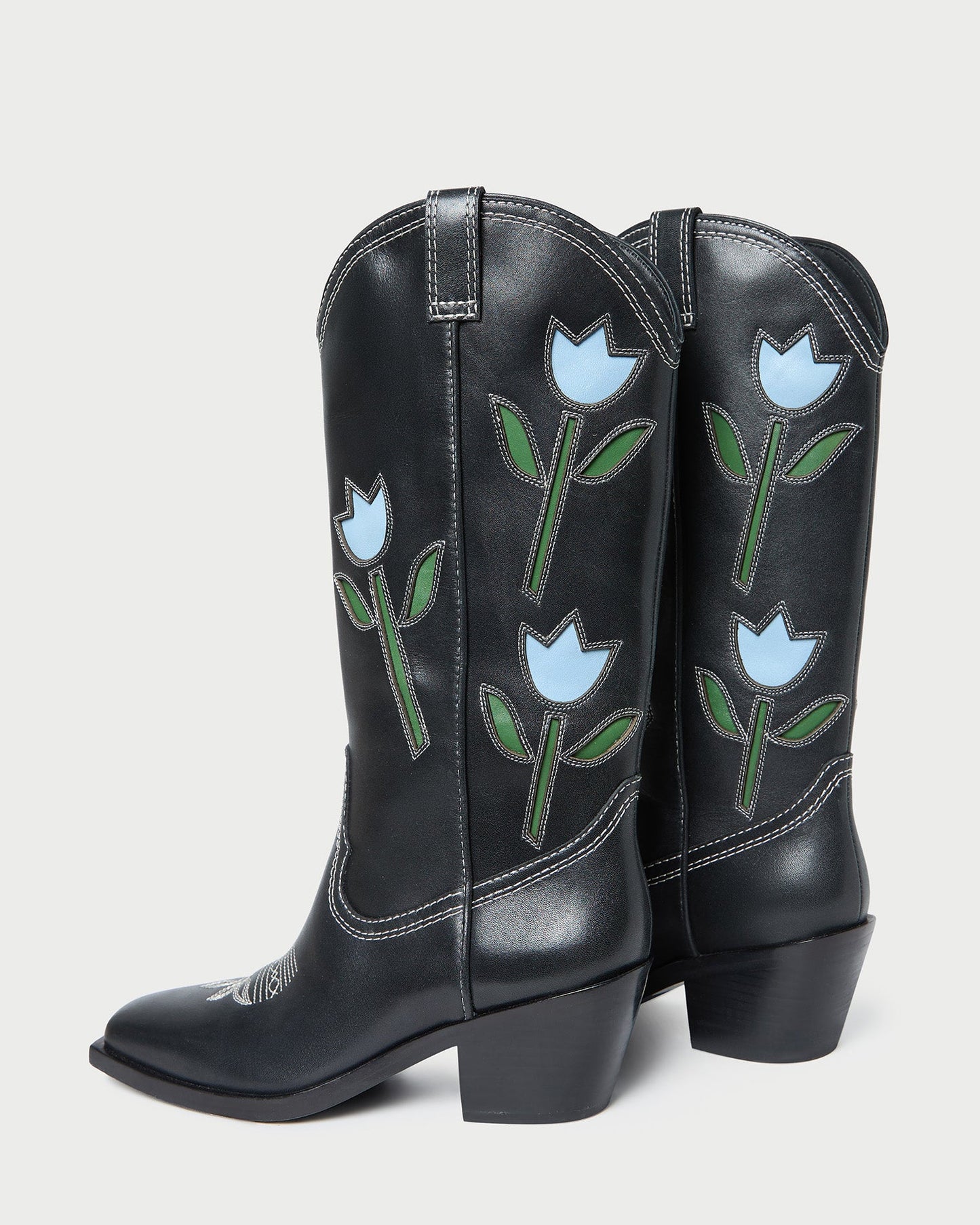 Wilder Black Tulip Leather Boot | Loeffler Randall Women