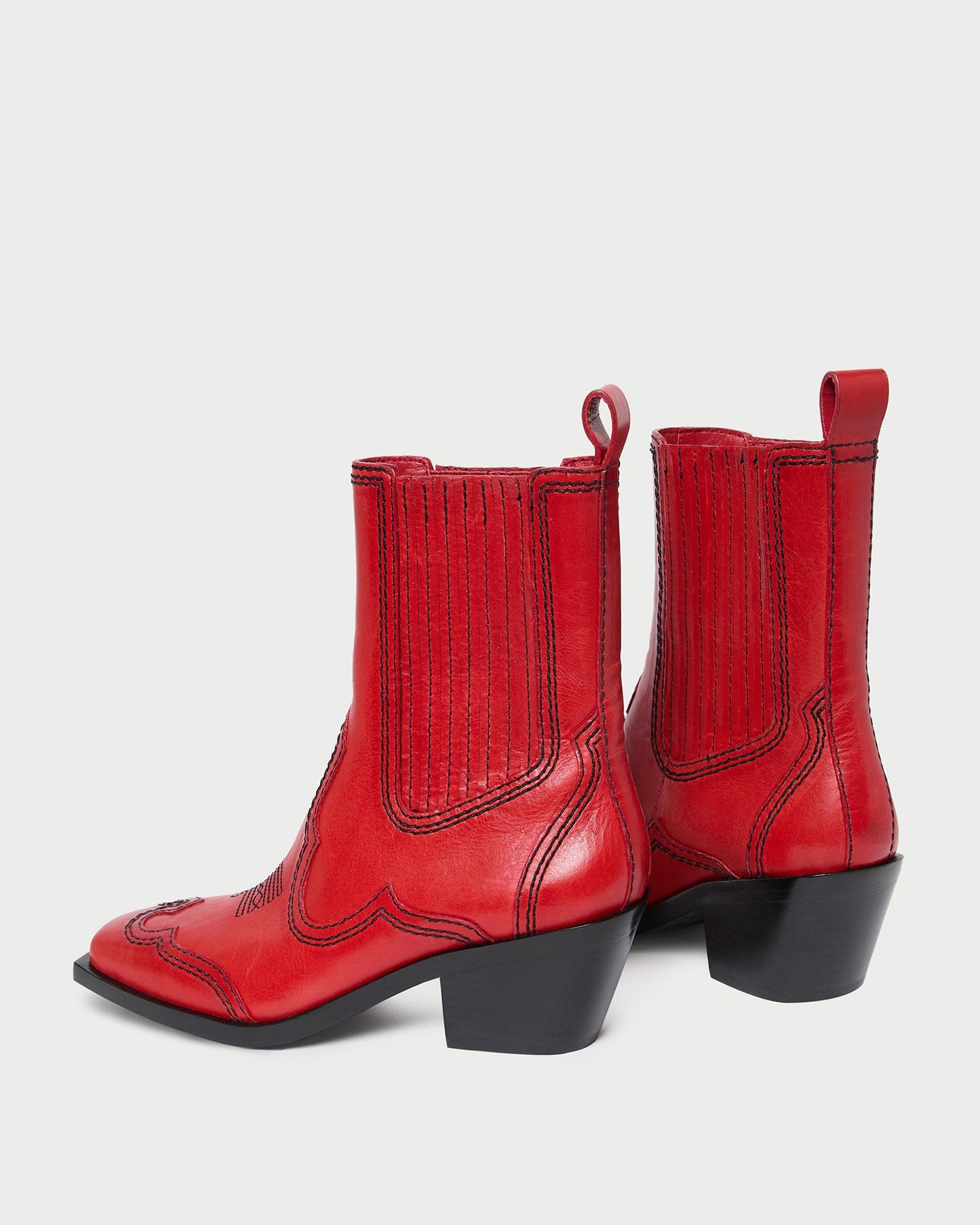 Agnes Red Leather Western Boot | Loeffler Randall Women