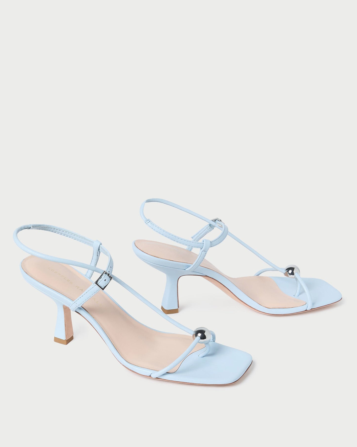 Triana Blue Leather Mid-Heel Sandal | Loeffler Randall Women