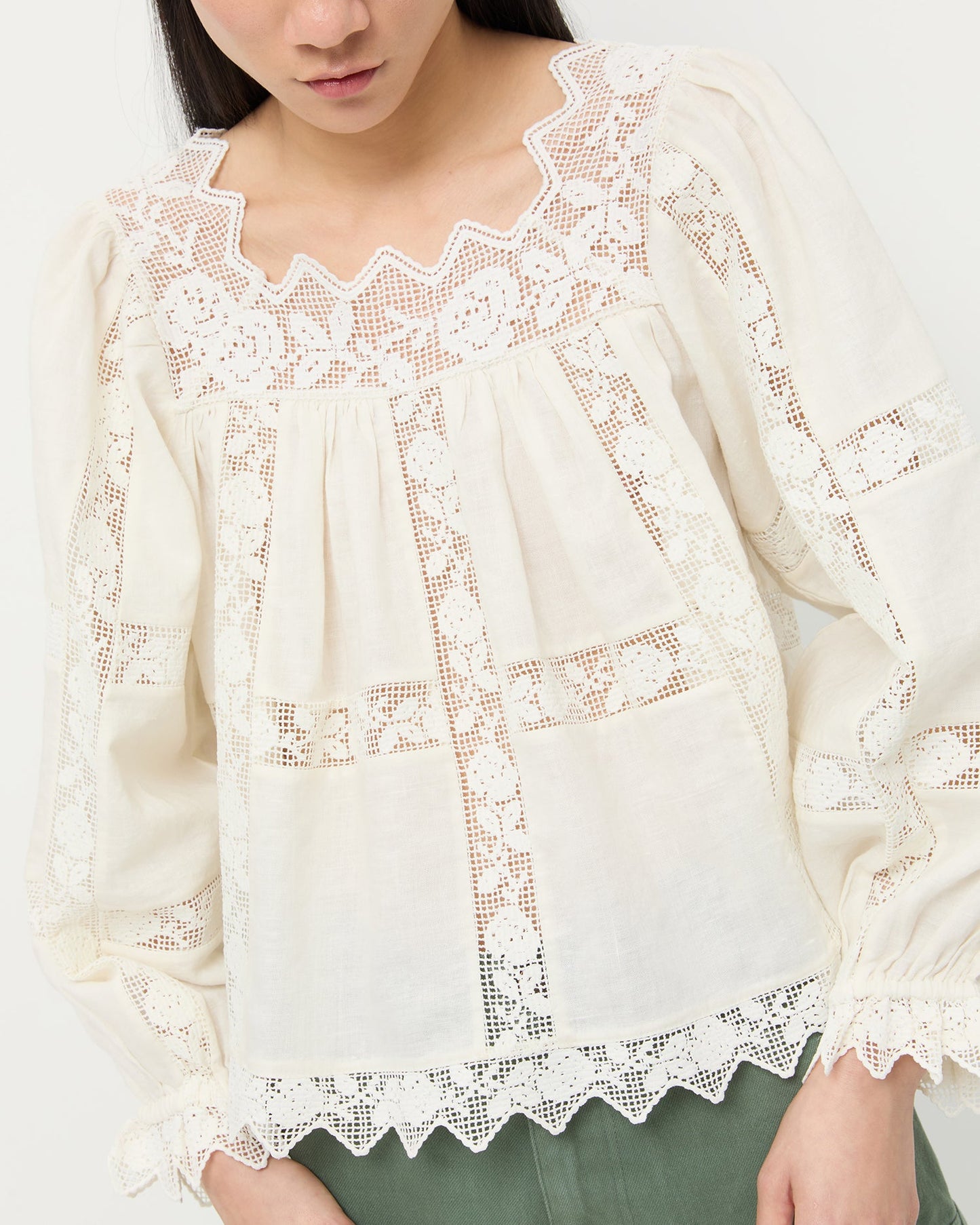 Pauline Embroidered Lace Blouse | Loeffler Randall Women