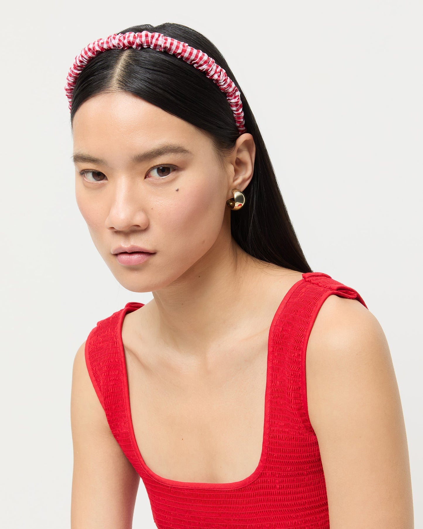Sabine Red Gingham/Red Headband Set | Loeffler Randall Women