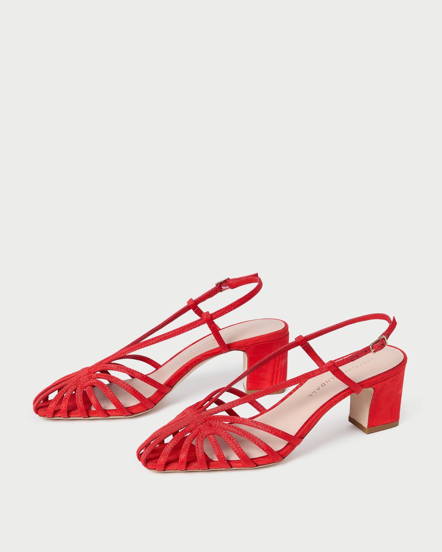Priscilla Red Moiré Heeled Sandal | Loeffler Randall Women