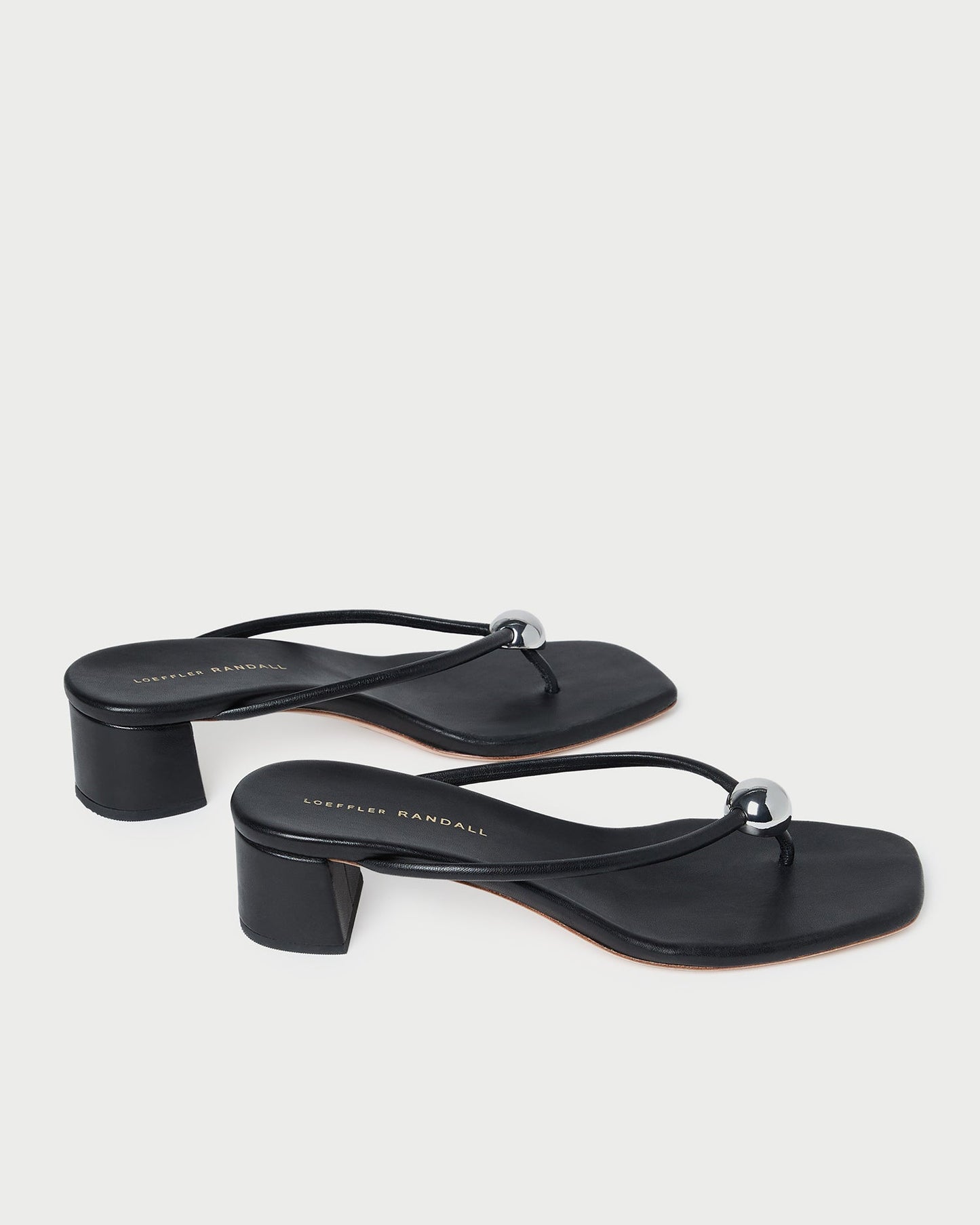 Odessa Black Leather Heeled Sandal | Loeffler Randall Women