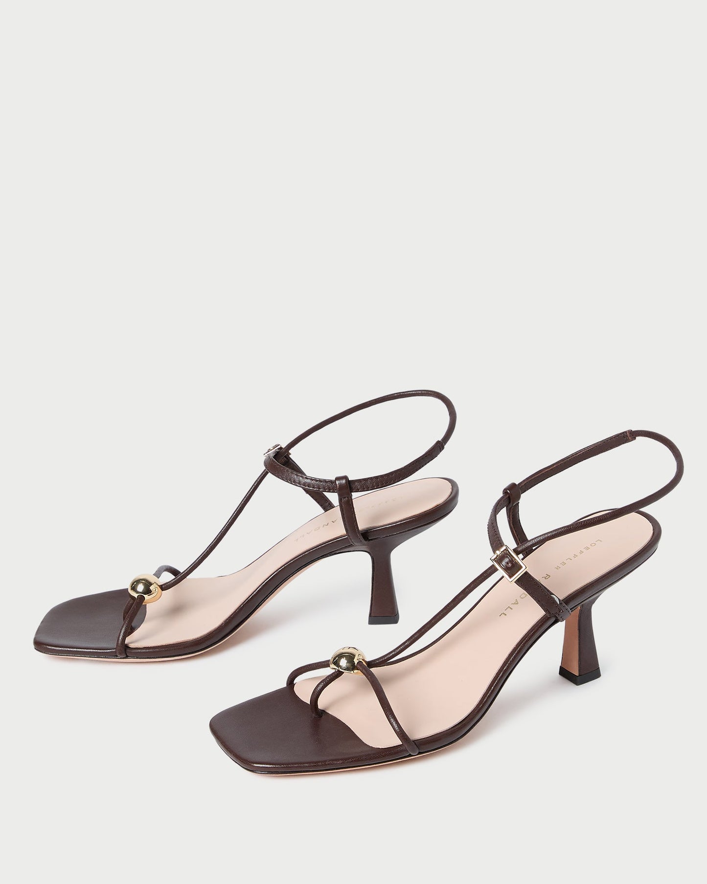 Triana Espresso Leather Mid-Heel Sandal | Loeffler Randall Women
