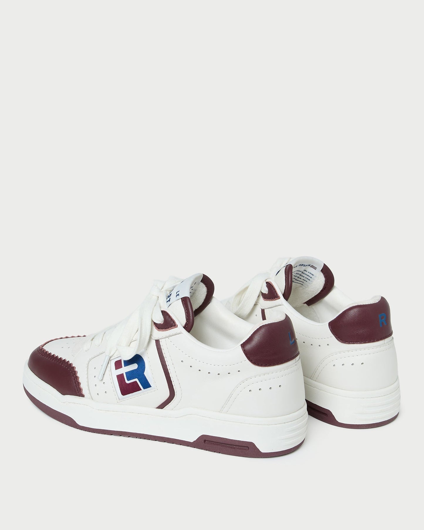 Topspin Cream/Maroon Court Sneaker | Loeffler Randall Women