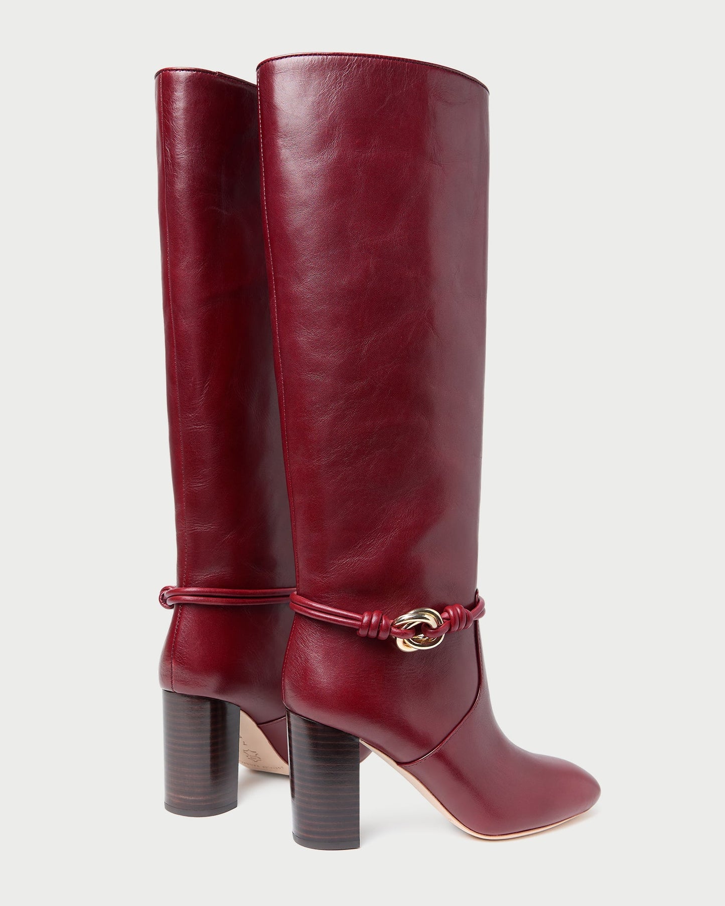 Goldy Wine/Gold Leather Tall Boot | Loeffler Randall Women