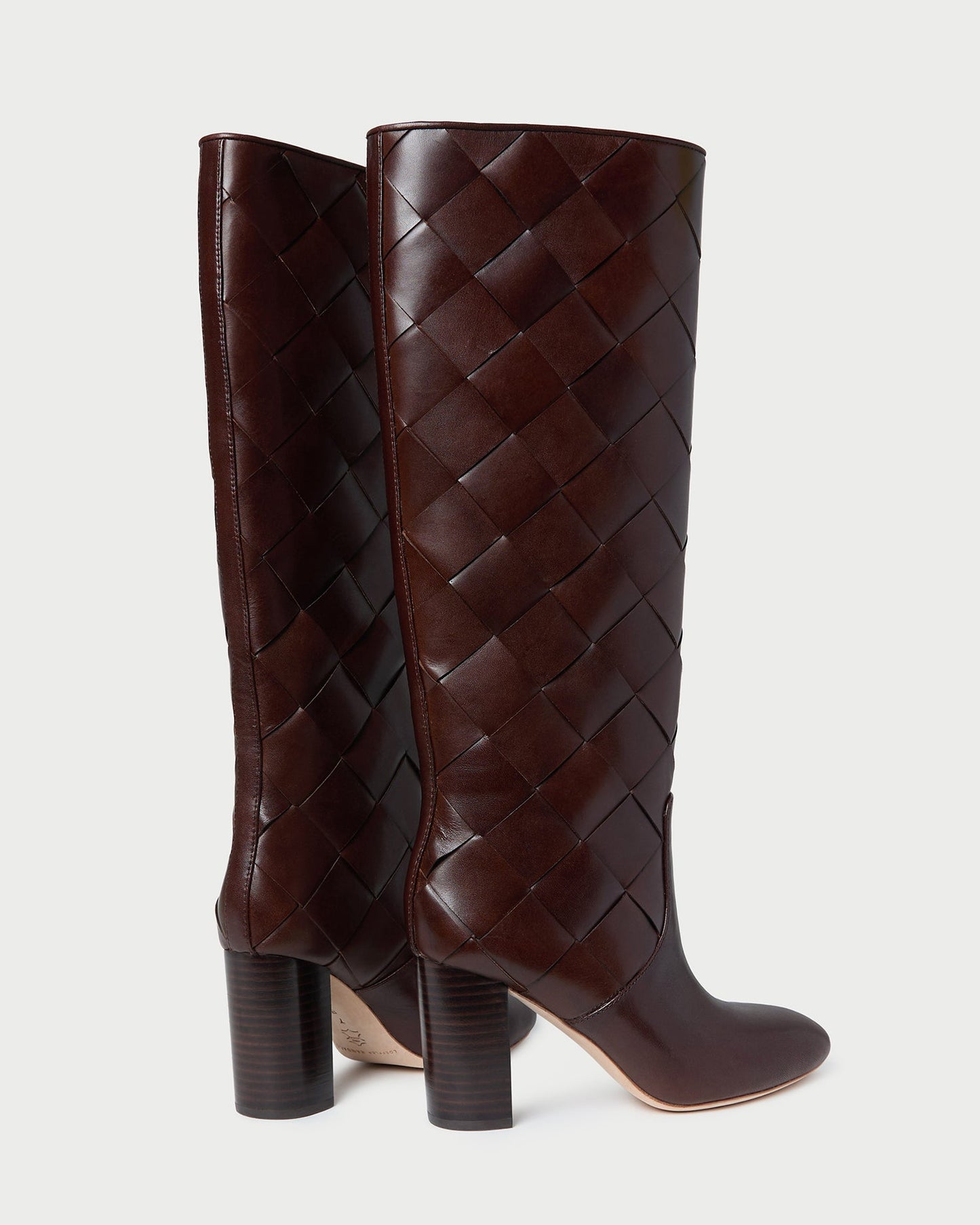 Goldy Espresso Woven Leather Tall Boot | Loeffler Randall Women