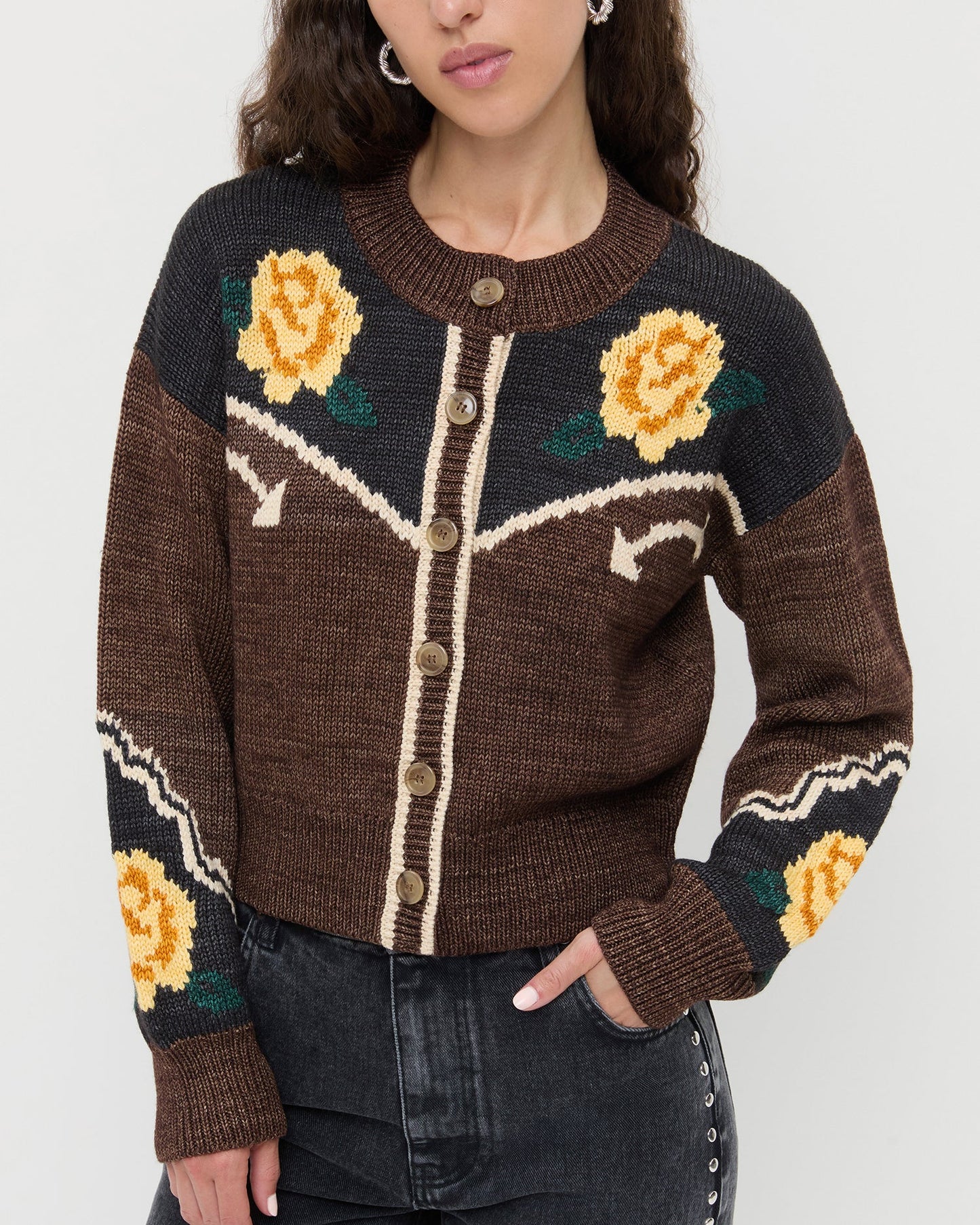 Linda Intarsia Cardigan | Loeffler Randall Women