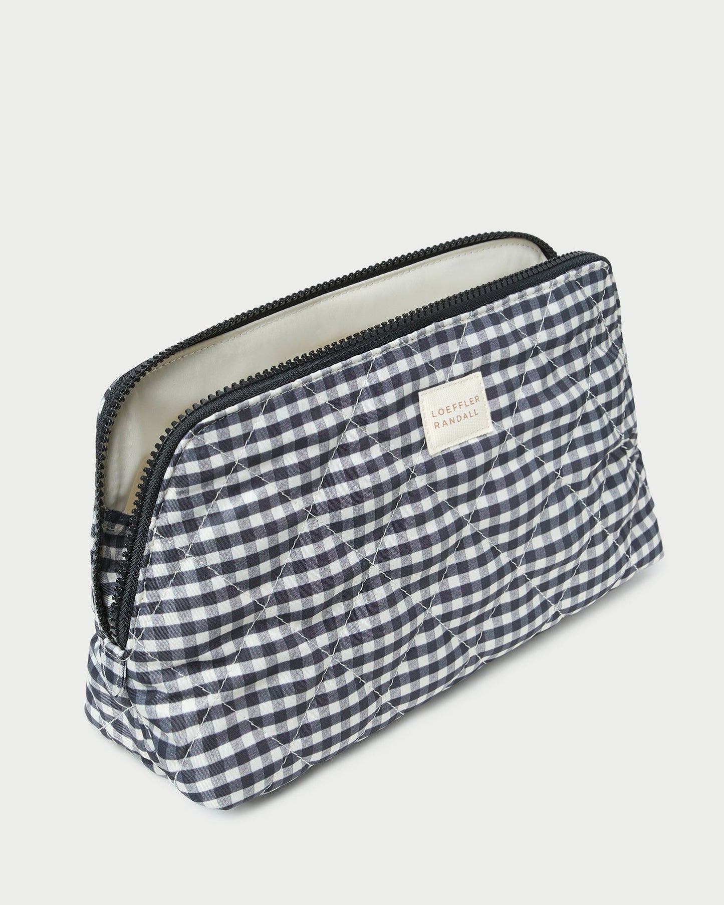 Frances Black/White Gingham Cosmetic Pouch | Loeffler Randall Women