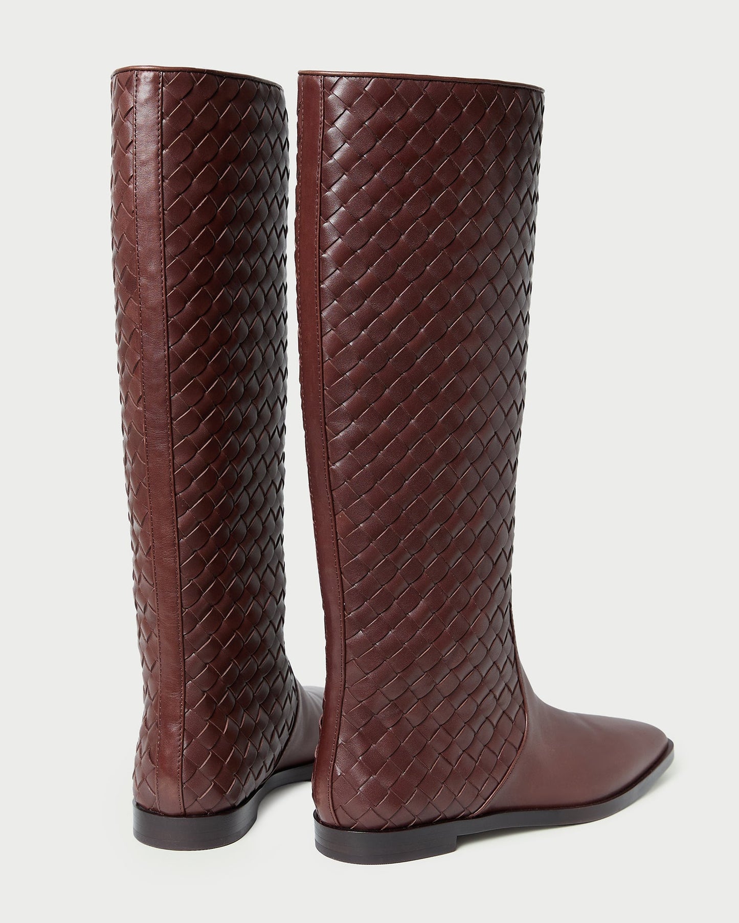Tilly Espresso Woven Leather Boot | Loeffler Randall Women