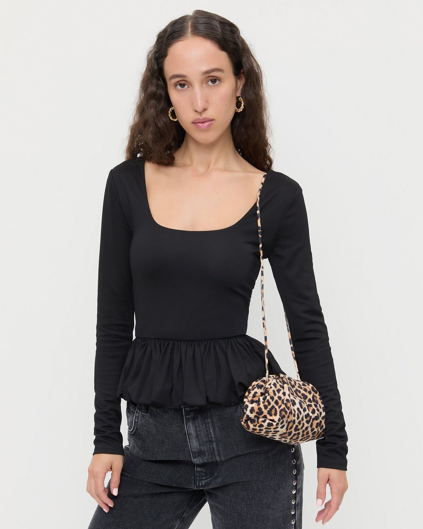 Bailey Leopard Jersey Dome Clutch | Loeffler Randall Women