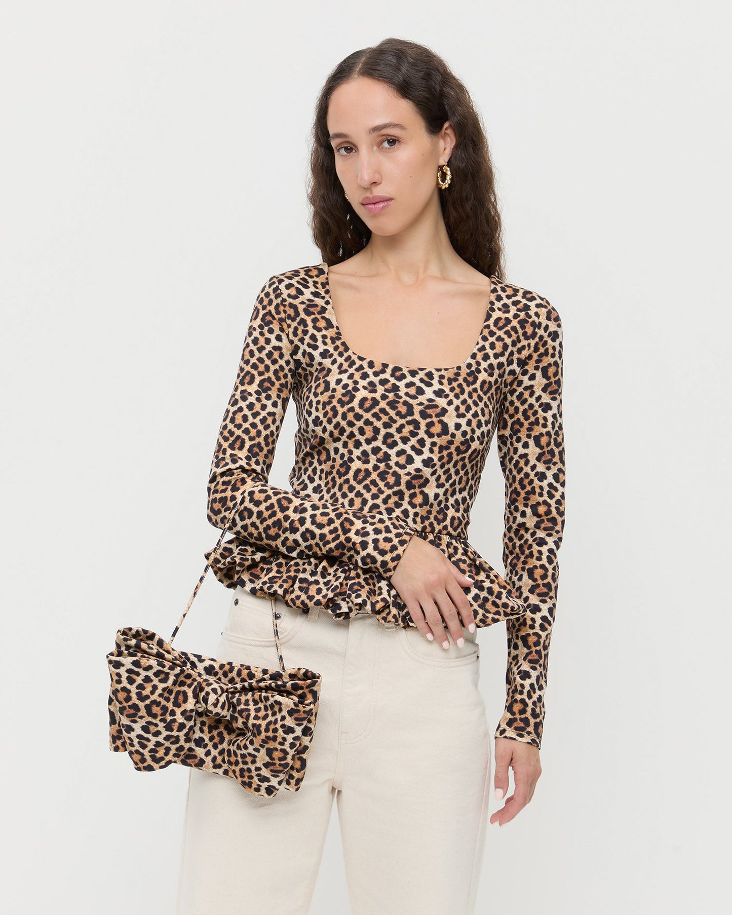 Valerie Leopard Jersey Bow Bag | Loeffler Randall Women