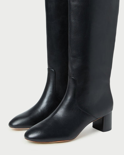 Gia Black Leather Tall Boot | Loeffler Randall Women