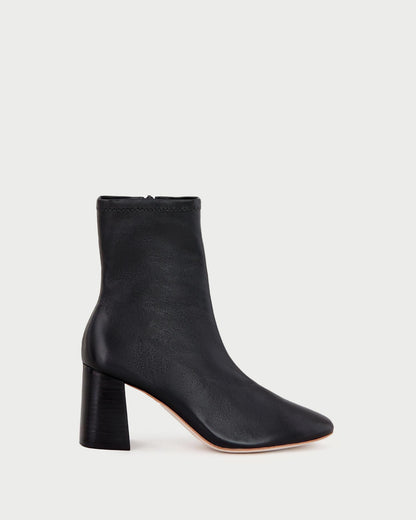 Elise Black Leather Stretch Bootie | Loeffler Randall Women