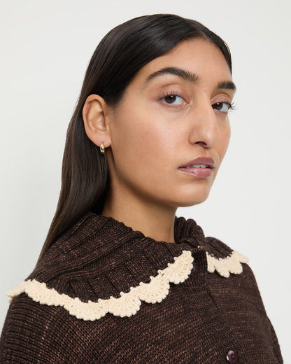 Adeline Gold Mini Dome Hoop Earring | Loeffler Randall Women