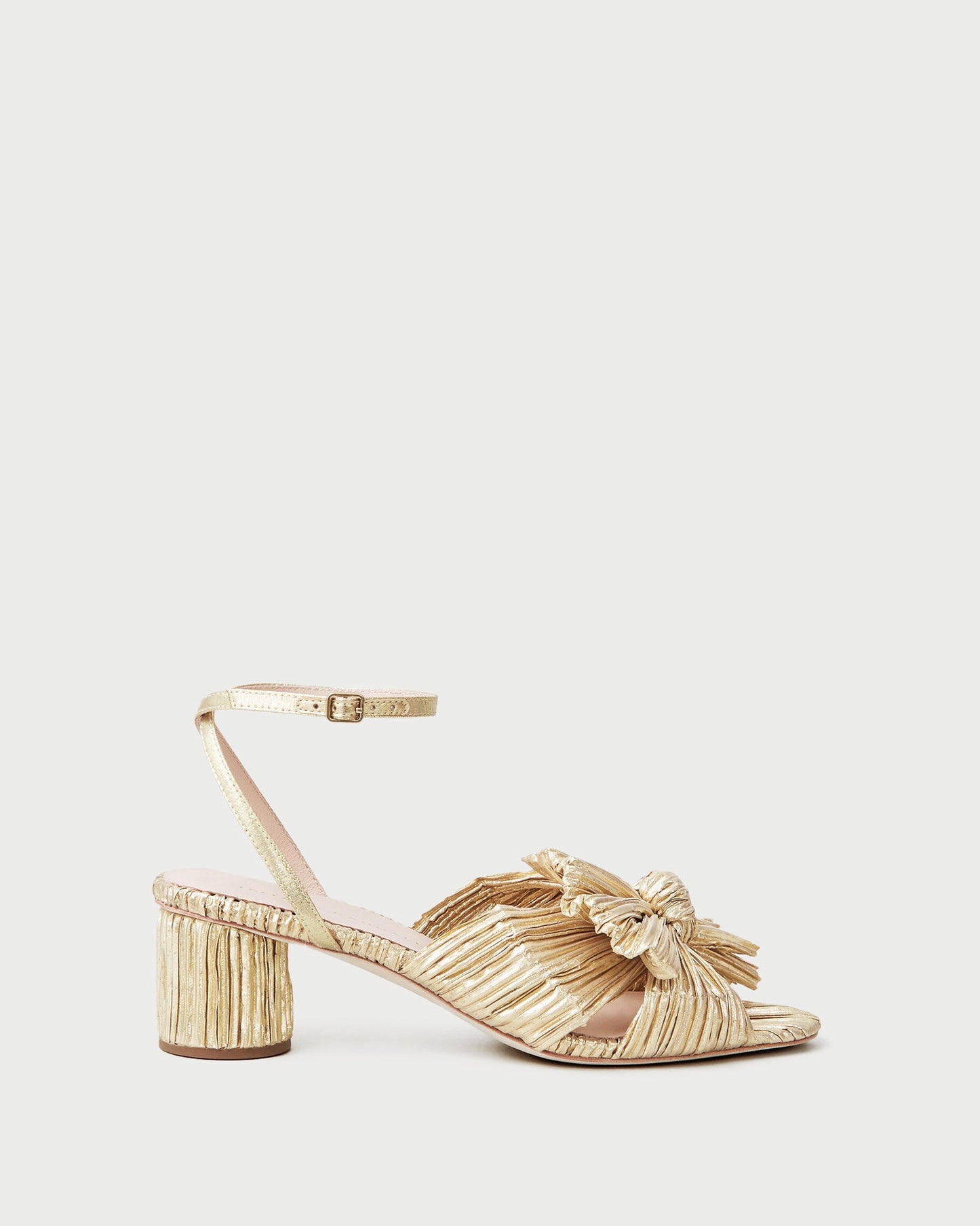 Dahlia Gold Pleated Bow Heel | Loeffler Randall Women