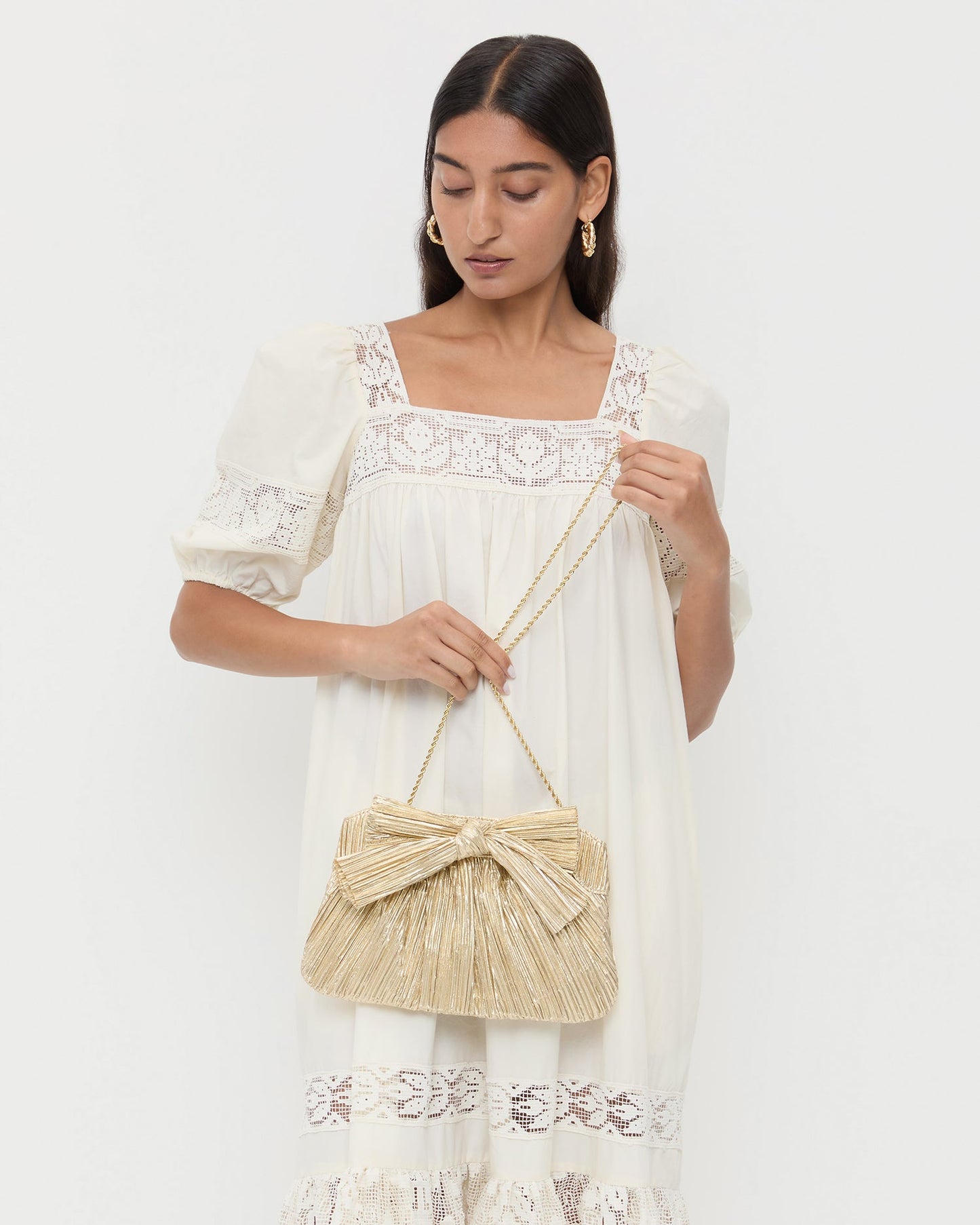 Rayne Gold Bow Clutch | Loeffler Randall Women