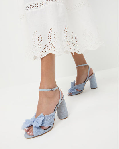 Camellia Blue Pleated Bow Heel | Loeffler Randall Women