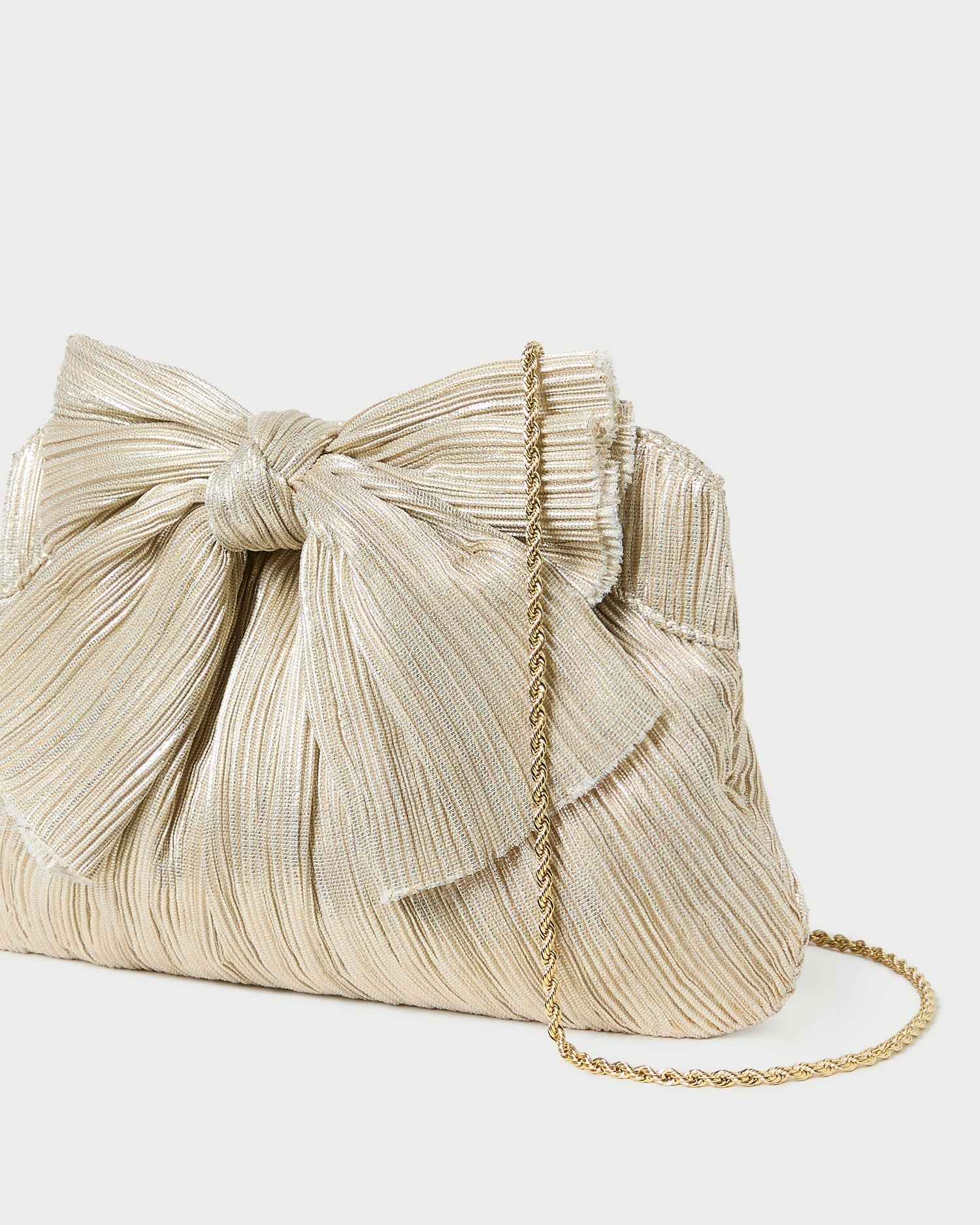 Rayne Platinum Bow Clutch | Loeffler Randall Women