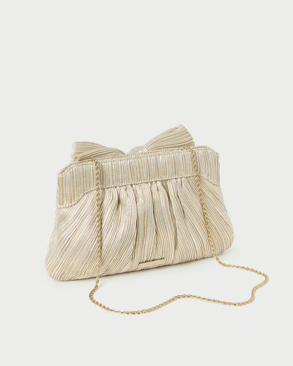 Rayne Platinum Bow Clutch | Loeffler Randall Women