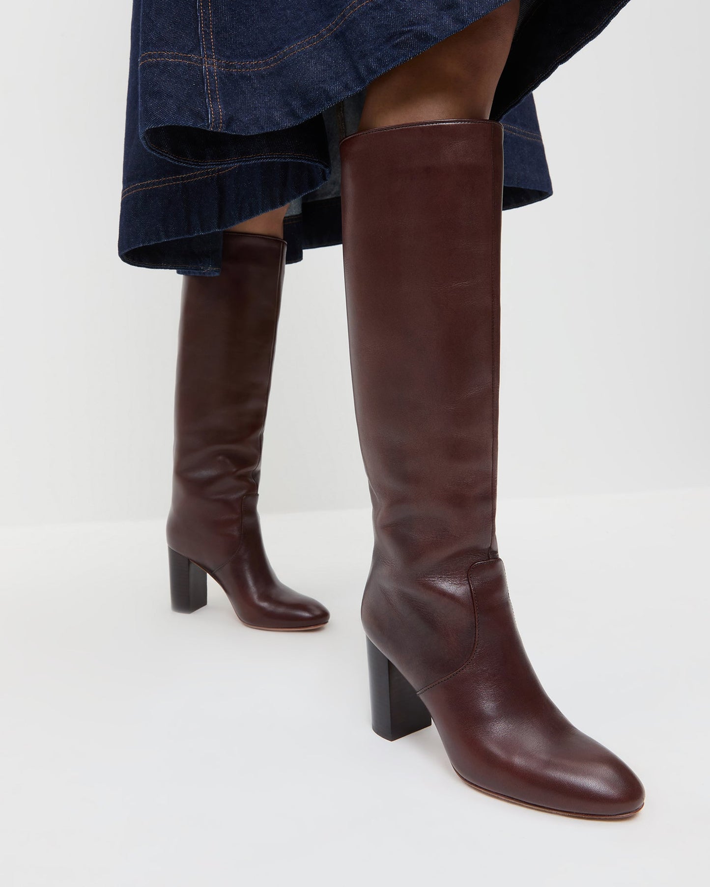 Goldy Espresso Leather Tall Boot | Loeffler Randall Women