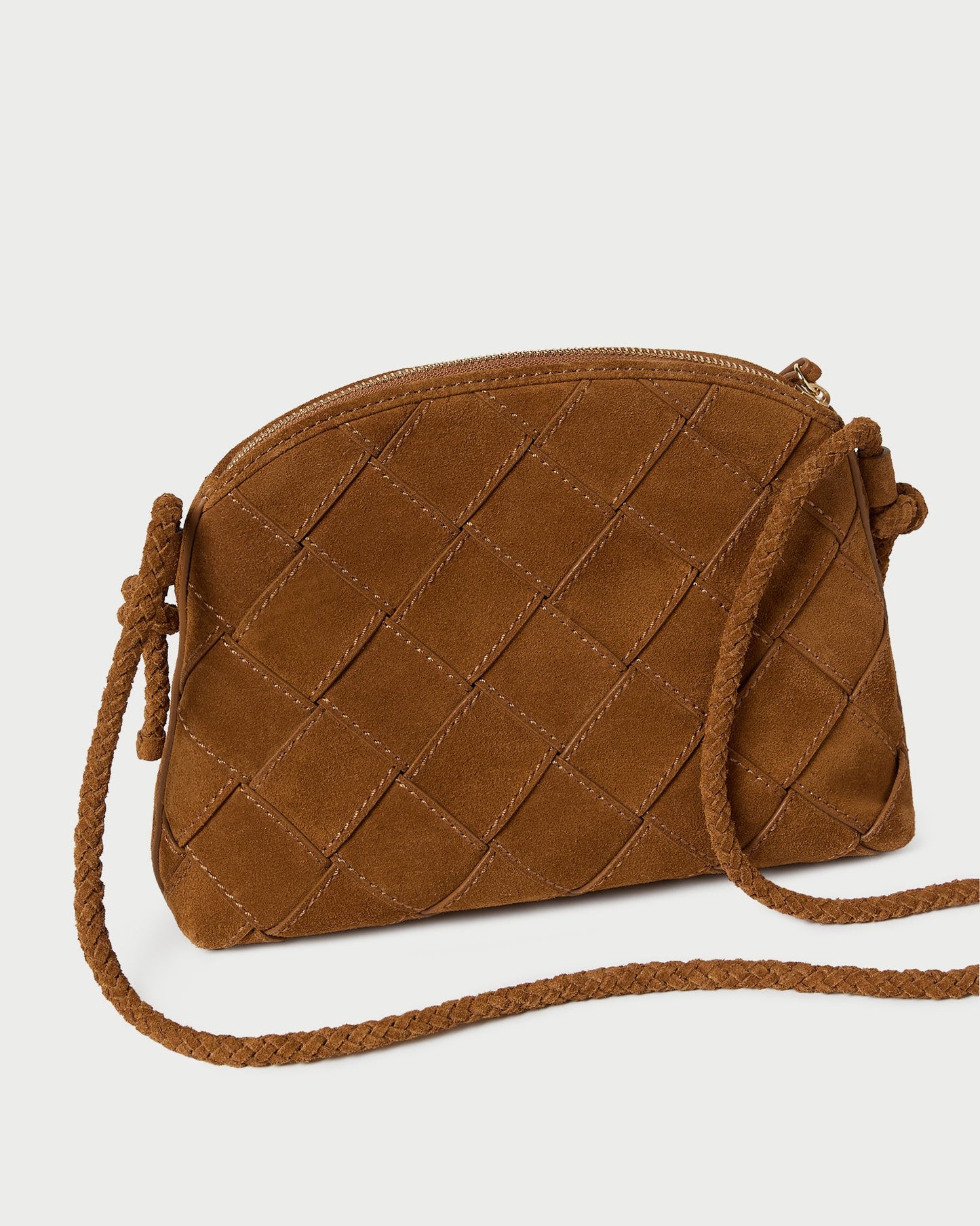 Mallory Cacao Woven Suede Crossbody | Loeffler Randall Women