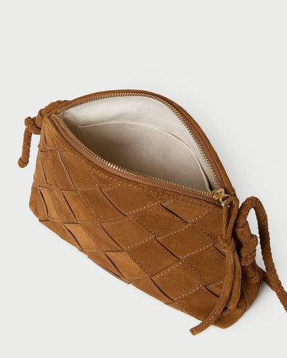 Mallory Cacao Woven Suede Crossbody | Loeffler Randall Women