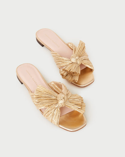 Daphne Gold Bow Slide Sandal | Loeffler Randall Women