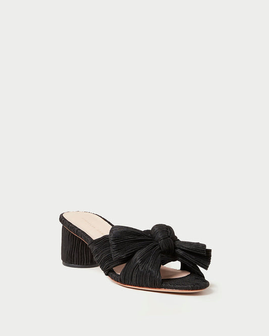Emilia Black Pleated Bow Heel | Loeffler Randall Women