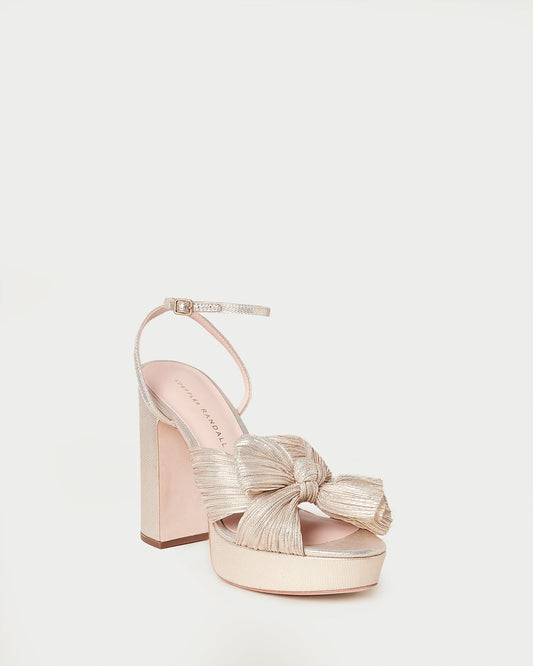 Natalia Platinum Platform Bow Heel | Loeffler Randall Women