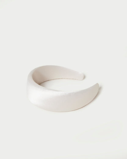 Bellamy Cream Satin Headband | Loeffler Randall Women