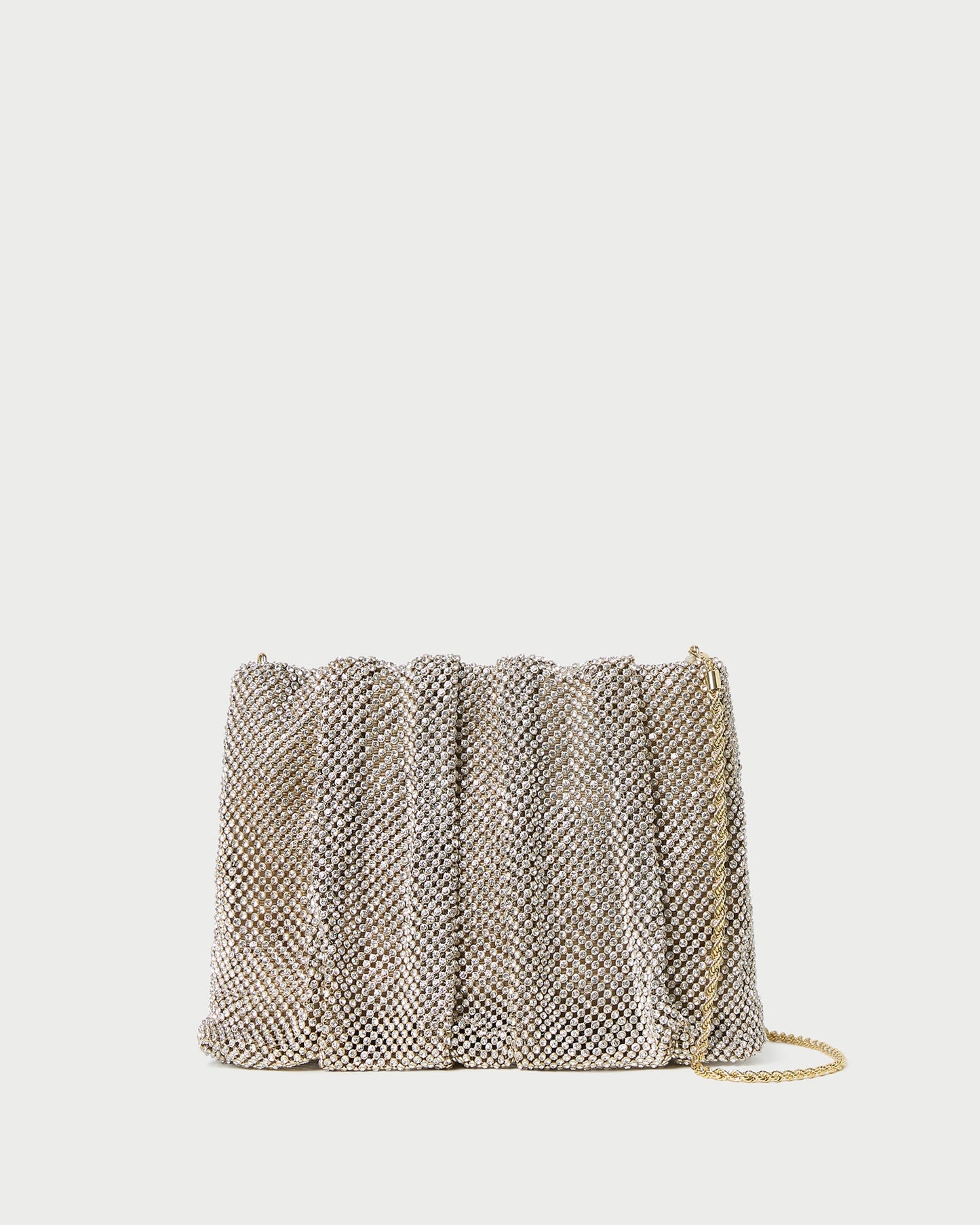 Ember Gold Diamante Gathered Clutch | Loeffler Randall Women