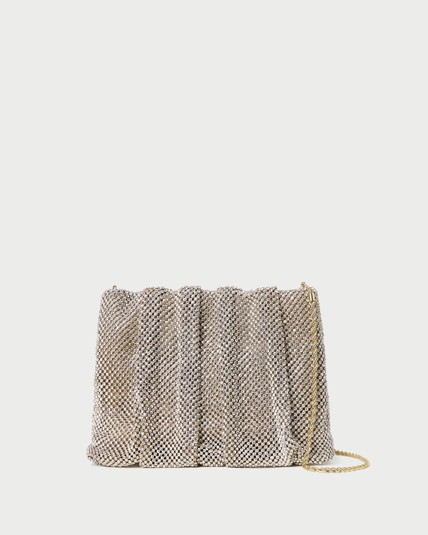 Ember Gold Diamante Gathered Clutch | Loeffler Randall Women
