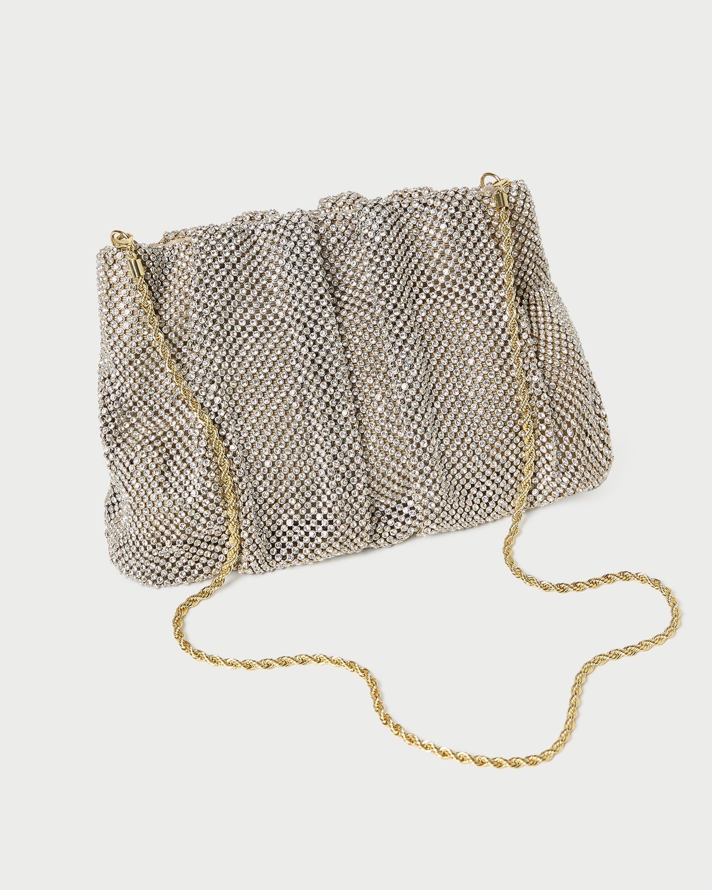 Ember Gold Diamante Gathered Clutch | Loeffler Randall Women