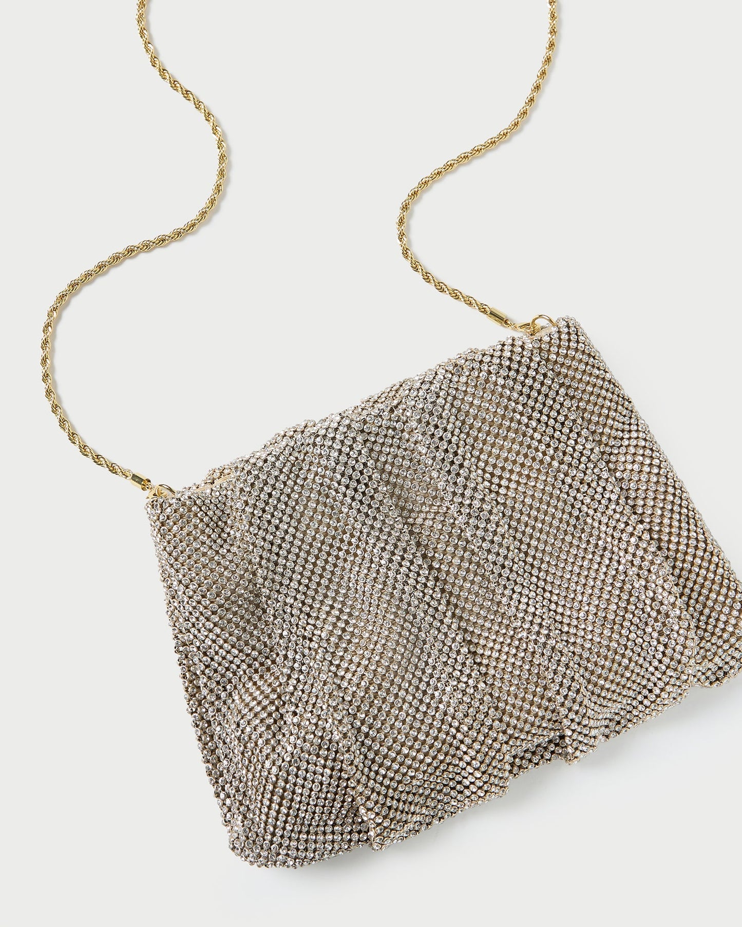 Ember Gold Diamante Gathered Clutch | Loeffler Randall Women