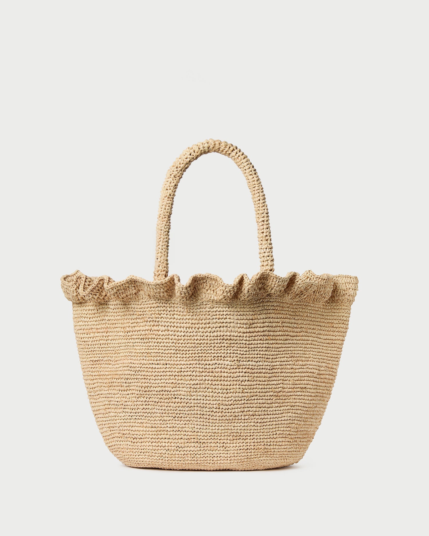 Cyrus Natural Ruffled Woven Tote | Loeffler Randall Women