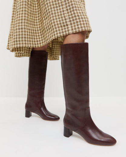 Gia Espresso Leather Tall Boot | Loeffler Randall Women