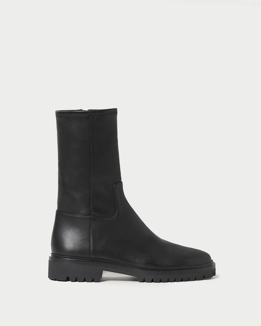 Danny Black Leather Lug Boot | Loeffler Randall Women