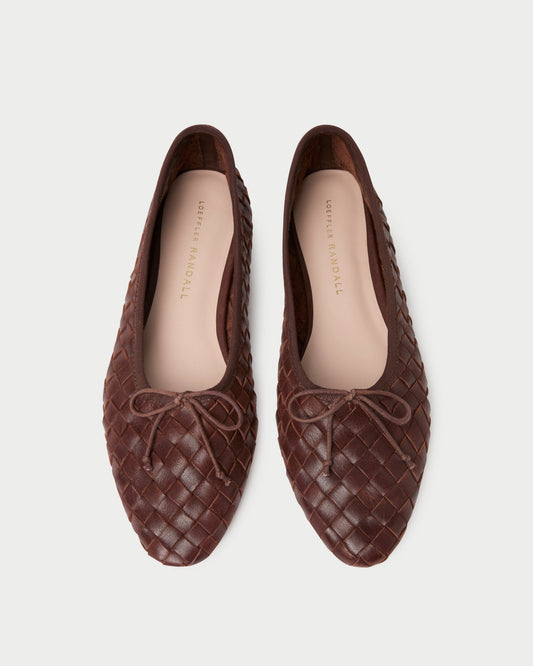 Landry Chocolate Woven Ballet Flat | Loeffler Randall Women
