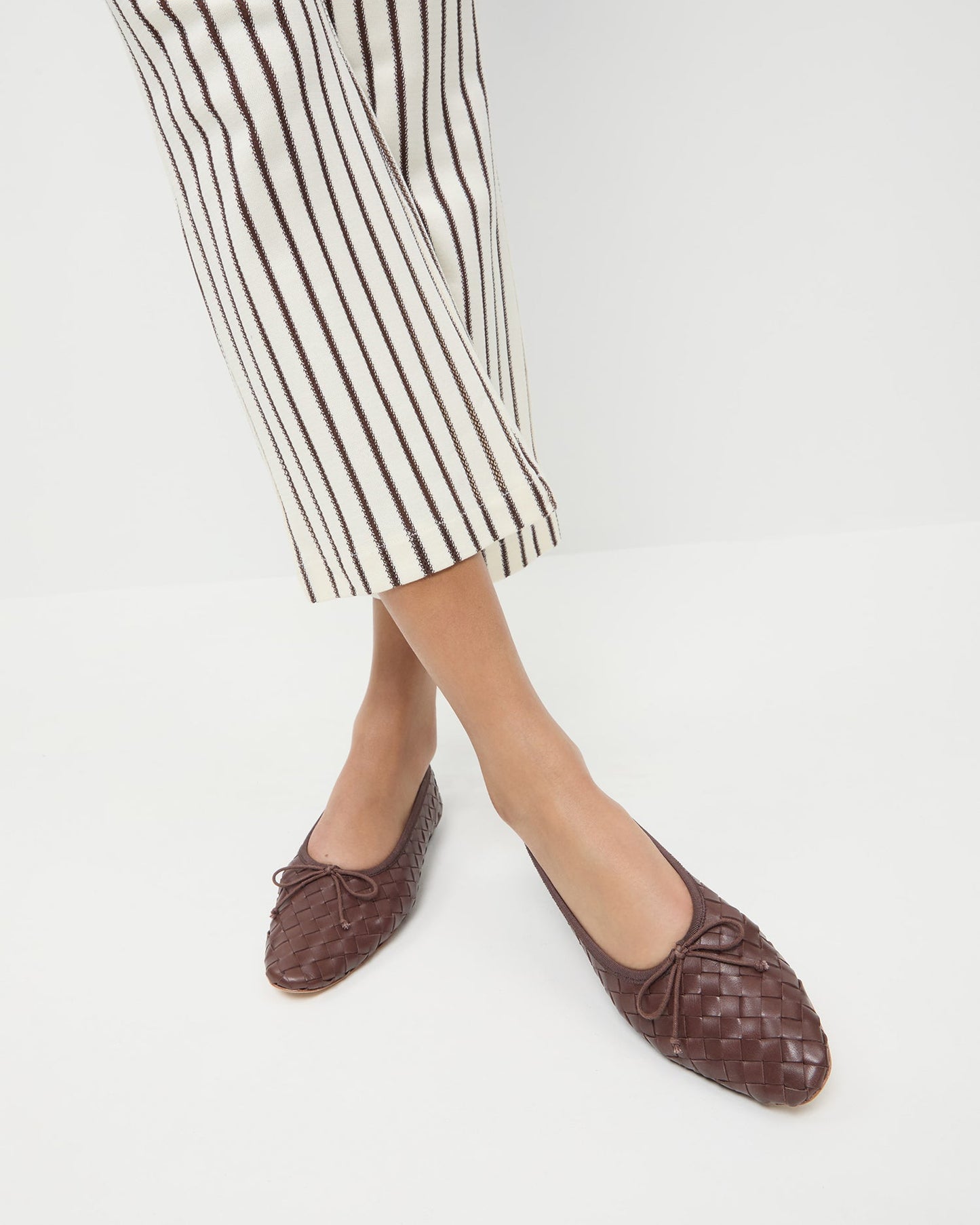 Landry Chocolate Woven Ballet Flat | Loeffler Randall Women